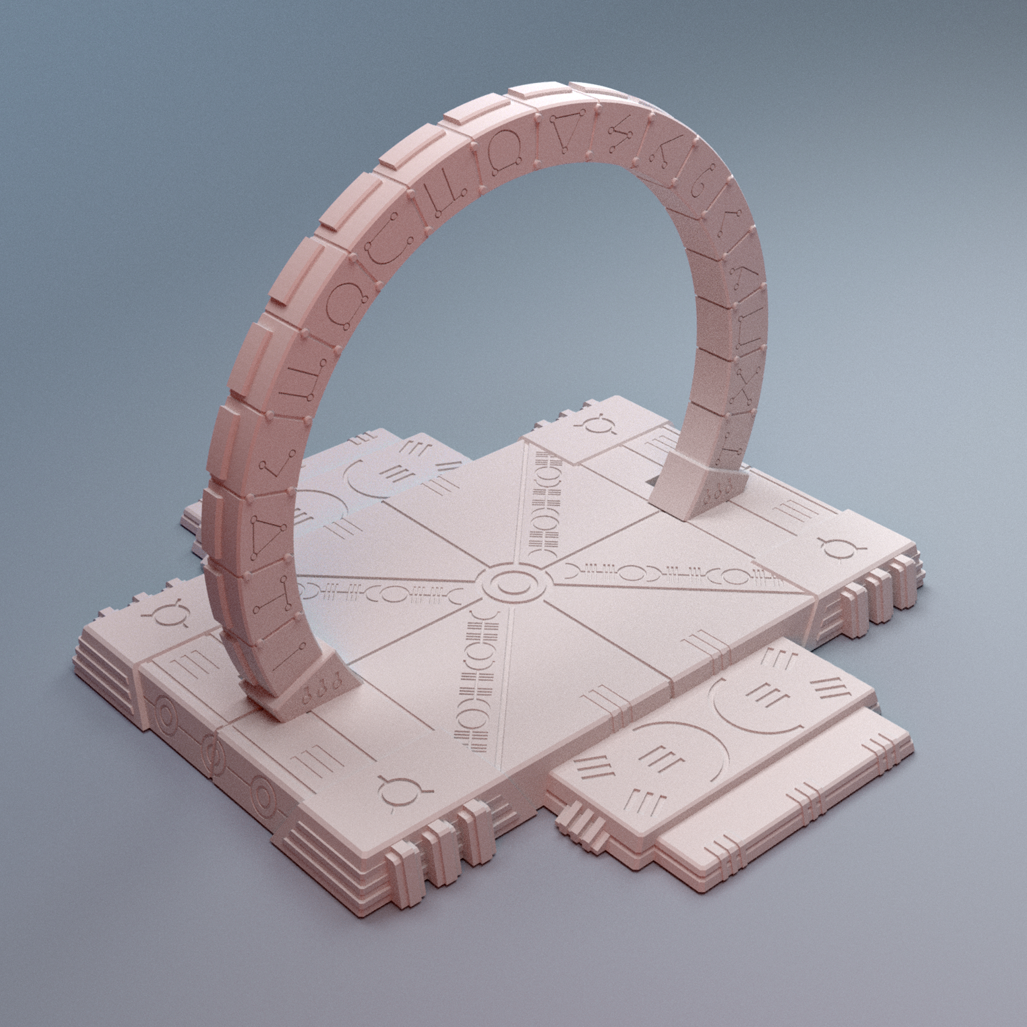 Scifi Grimdark NekroWorld Circle Gateway